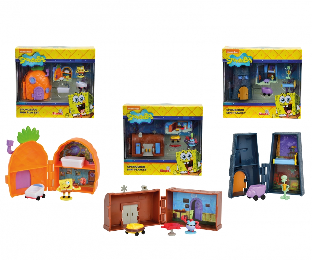 SpongeBob Mini Playset 3 asst. SpongeBob Brands & Prodotti www