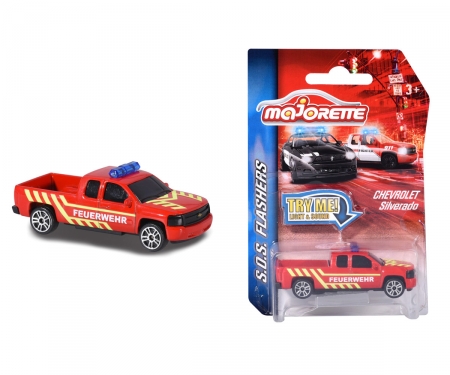 Majorette Sos Flasher Chevrolet Silverado Fire Engine S