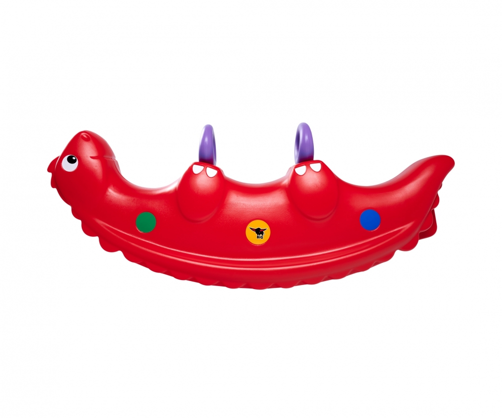 BIG-Sammy-Rocker - Kinderwippe für 1 bis 3 Personen, mit süßen Rückenschuppen und stabilen BIG-Sammy-Rocker - Kinderwippe für 1 bis 3 Personen, mit süßen Rückenschuppen und stabilen