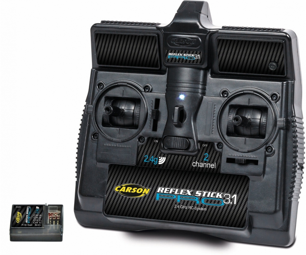 Fs Reflex Stick Pro 3 1 2 4g 2 Channel Radio Controls Accessories Carson Modelsport Products Www Carson Modelsport Com