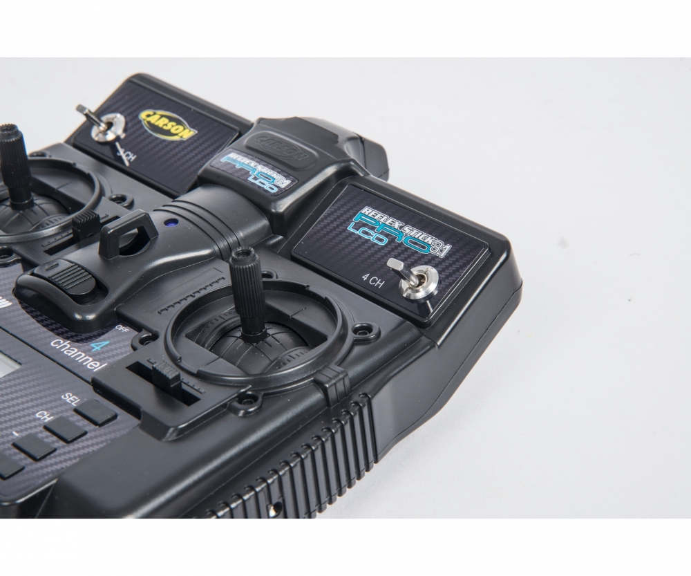 Fs Reflex Stick Pro 3 1 2 4g Lcd 4 Ch Radio Controls Accessories Carson Modelsport Products Www Carson Modelsport Com