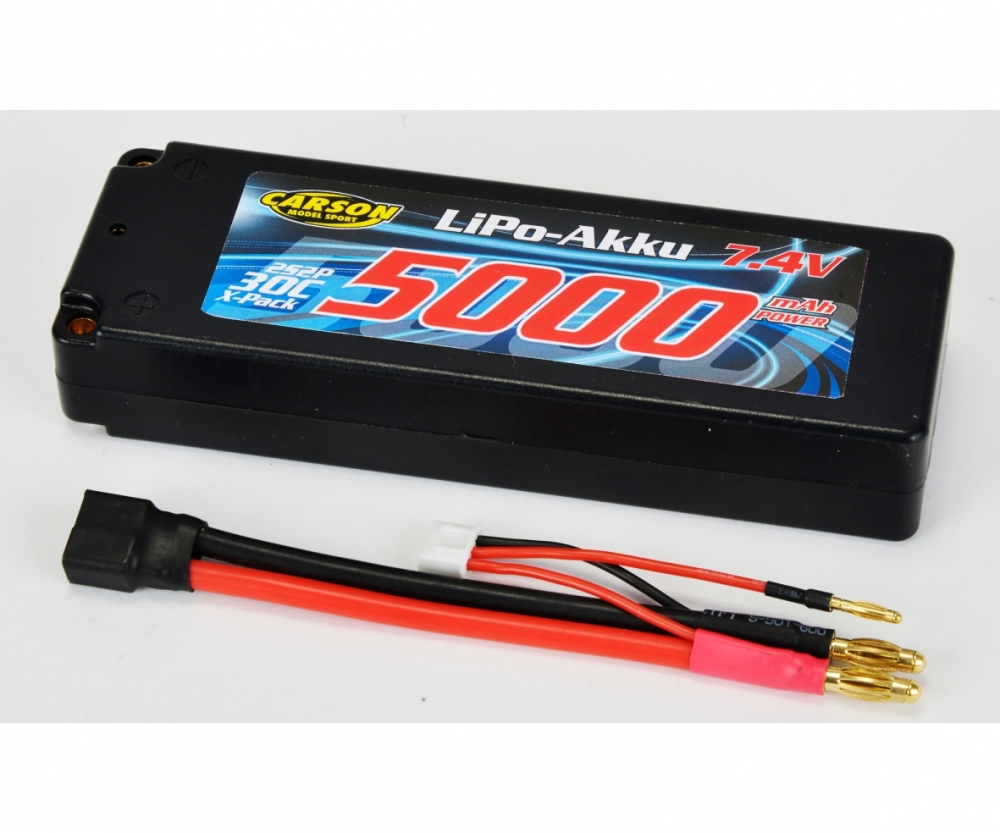 LiPo-RP-7.4V-5000mAh-30C-Box-4mm - Akkus und Batterien ...