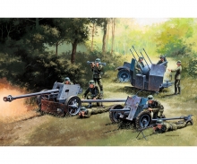 carson German Guns Set Model Kit 1:72 with 8 Figures