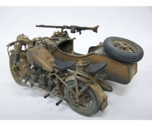 carson BMW R75 Military Motorcycle with Sidecar 1:9