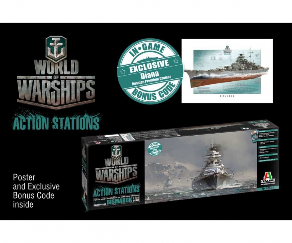 1 700 Bismarck World Of Warships Others Plastic Models Italeri Brands Www Carson Modelsport Com