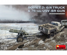 carson 1:35 Sov. 2t 6x4 Truck w/76mm USV-BR Gun