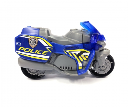 DICKIE Toys MOTO POLICÍA CON LUZ Y SONIDO 15 CM