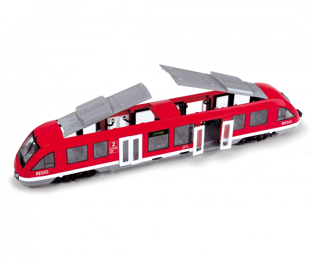 Dickie Toys City Train Zug Spielzeugzug Bahn Türen und Dach zum Öffnen Interi... 