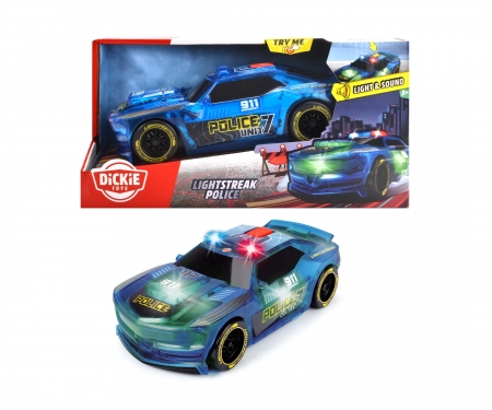 DICKIE Toys COCHE POLICÍA RELÁMPAGO 20 CM