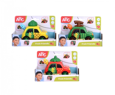 DICKIE Toys ABC - COCHES FRUIT FRIENDS 12 CM, 3 SURT