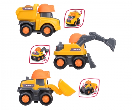 DICKIE Toys EQUIPO DE CONSTRUCCIÓN 12 CM, 3 SURT