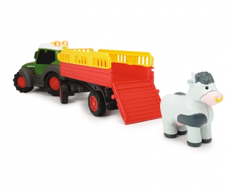 DICKIE Toys TRACTOR FENDT TRAILER ANIMALES 30 CM