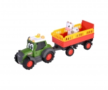 DICKIE Toys ABC- TRACTOR FENDT TRAILER ANIMALES 30 CM
