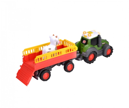 DICKIE Toys ABC- TRACTOR FENDT TRAILER ANIMALES 30 CM