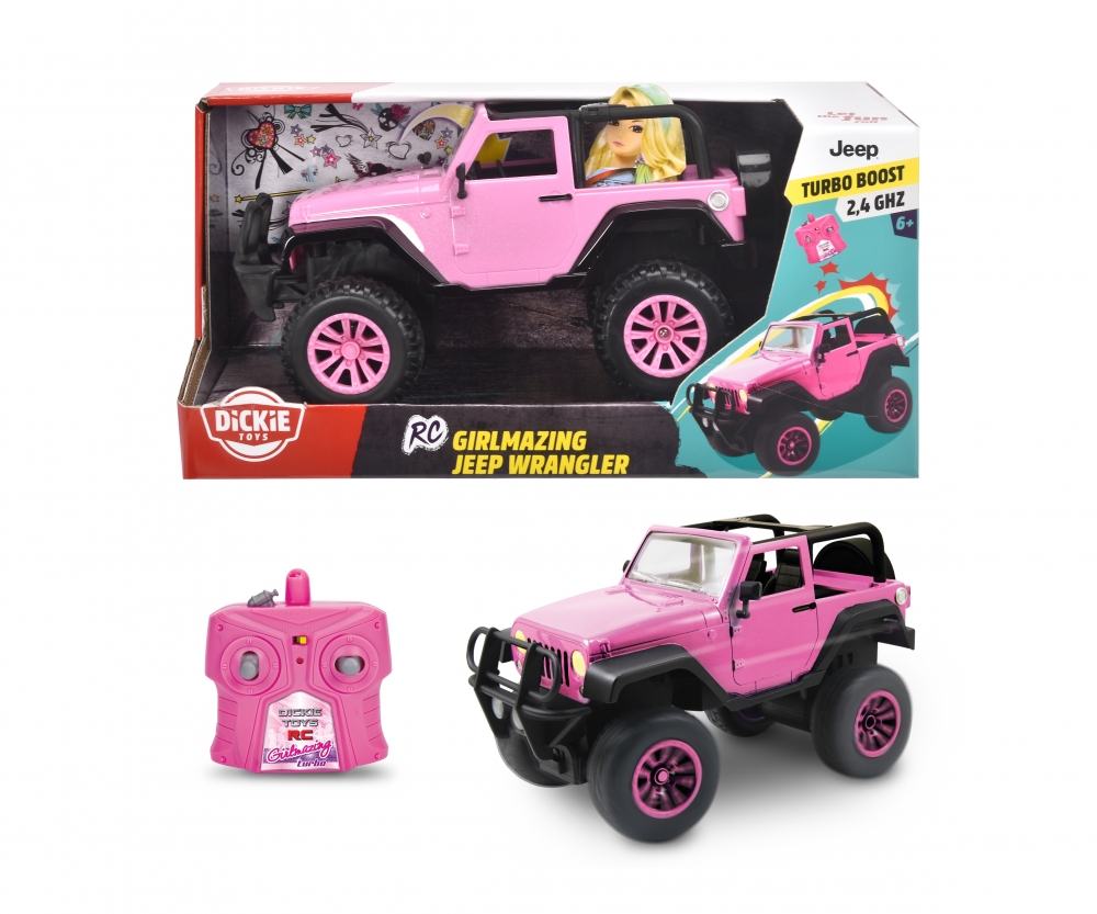 Neu Dickie 253246002-1/16 Hello Kitty RC Jeep Wrangler 