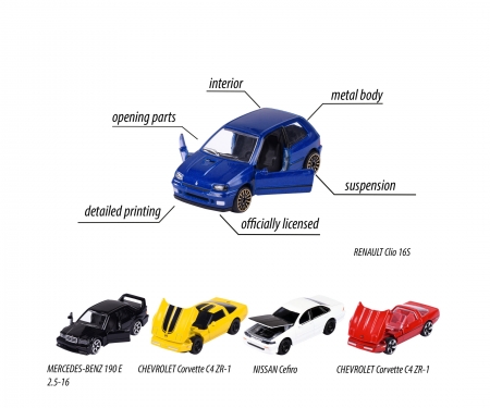 GIFTPACK 5 VEHICULOS JÓVENES 90S majorette GIFTPACK 5 VEHICULOS JÓVENES 90S