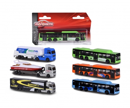 Majorette pojazdy z przyczepami, 9 rodz majorette Majorette pojazdy z przyczepami, 9 rodz