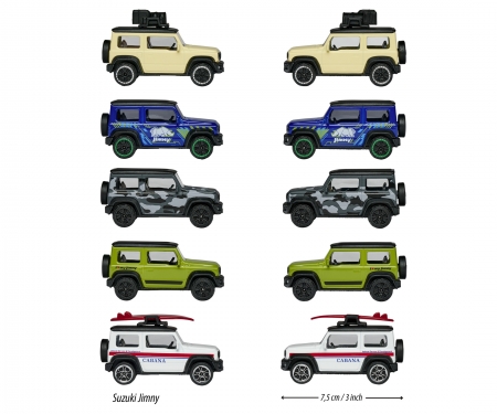 majorette Suzuki Jimny - Giftpack con 5 coches