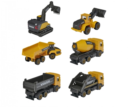 majorette Volvo Construction Series, 6-sort.