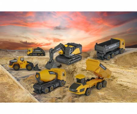 majorette Volvo Construction Series, 6-sort.