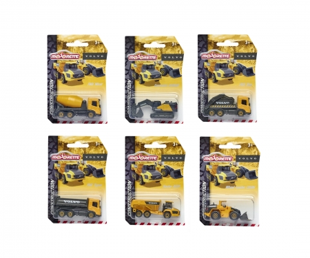 majorette Volvo Construction Series, 6-sort.