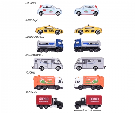 Majorette Pojazdy Miejskie, 6 rodz. majorette Majorette Pojazdy Miejskie, 6 rodz.