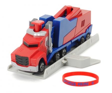 majorette Transformers Véhicule Lanceur 11cm Optimus Prime