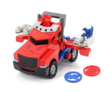 majorette Transformers Optimus Prime Camion Lance Disque