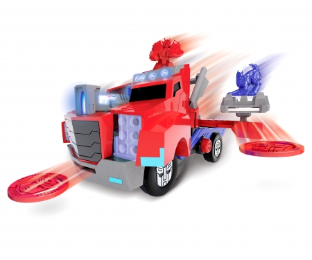 majorette Transformers Optimus Prime Camion Lance Disque