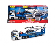 majorette GS TRAILER VOLVO CON HELICÓPTERO 35 CM LUZ Y SONIDO