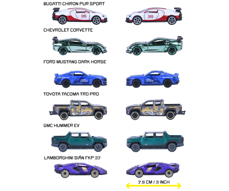 majorette Showroom Deluxe Cars, 6-asst.