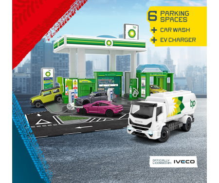 majorette Petrol Station BP + 1 Vehicle