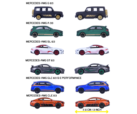 majorette Mercedes-AMG Deluxe Cars, 6-asst.