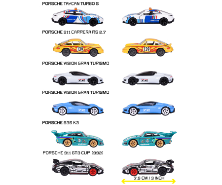 majorette Porsche Deluxe Cars,  6-asst.