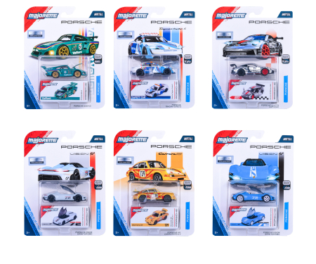 majorette Porsche Deluxe Cars,  6-asst.