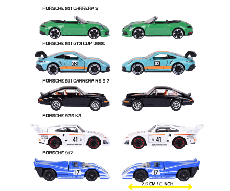 majorette Porsche 5 Pieces Giftpack