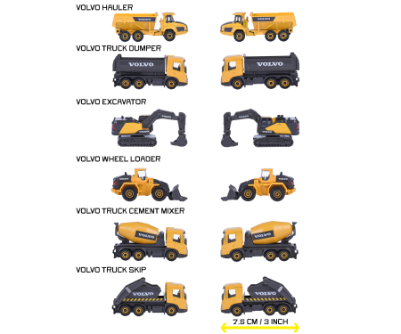 majorette Volvo Construction Premium, 6-asst.