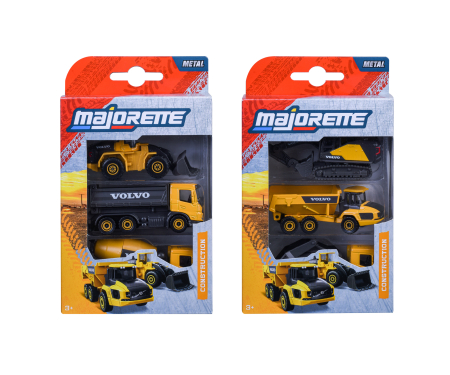 majorette Volvo Construction 3 Pieces Set, 2-asst.