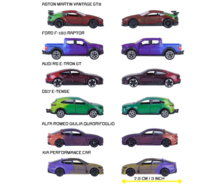 majorette Color Changers Premium Cars, 6-asst.