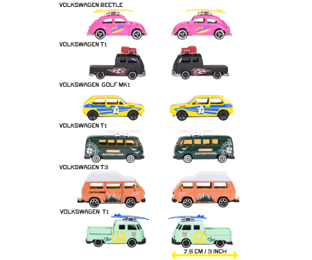majorette Volkswagen Premium Cars, 6-asst.
