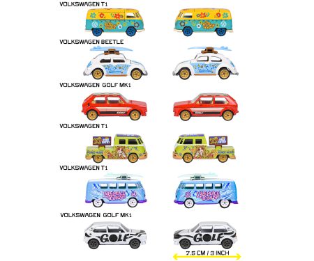 majorette Volkswagen Deluxe Cars, 6-asst.