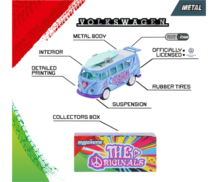 majorette Volkswagen Deluxe Cars, 6-asst.