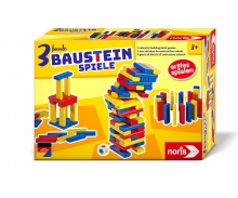 3 bunte Bausteinspiele noris_spiele 3 bunte Bausteinspiele