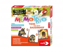 noris_spiele Memo Trio farm animals