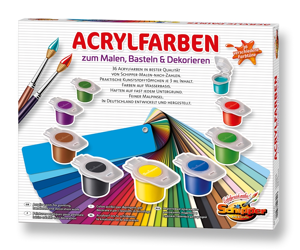 Colori Acrilici Per Dipingere Per Decorare E Per I Lavoretti Di Bricolage Accessori Quadro Per Tema Www Malennachzahlen Schipper Com