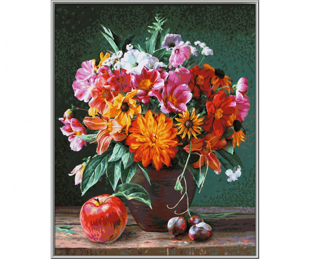 Nature Morte Florale D Automne Fleurs Plantes Themes De Dessin Www Malennachzahlen Schipper Com