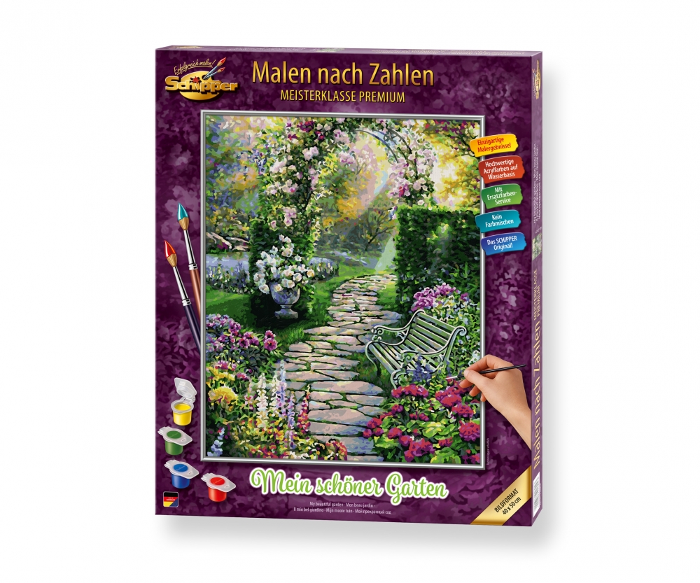 Mein schöner Garten Malen nach Zahlen Vorlage