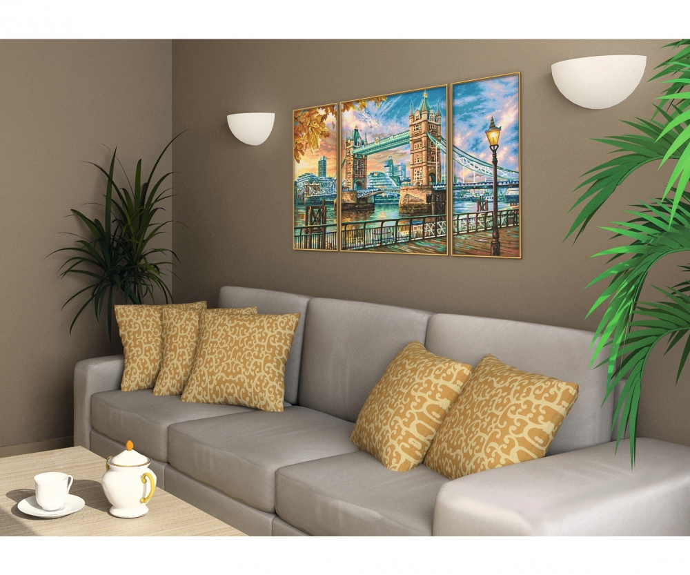 London Tower Bridge - Triptychon 50 x 80 cm - 3-teilig ...