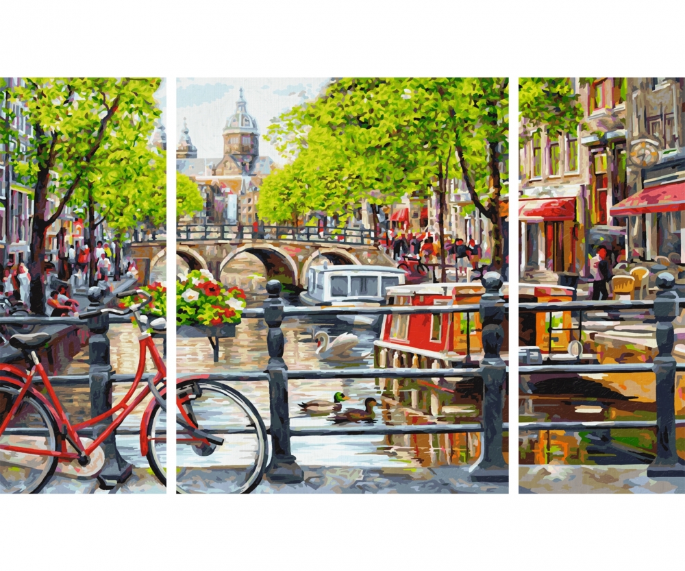 Amsterdam Malen nach Zahlen - Landschaften - Malthemen - www.malennachzahlen -schipper.com