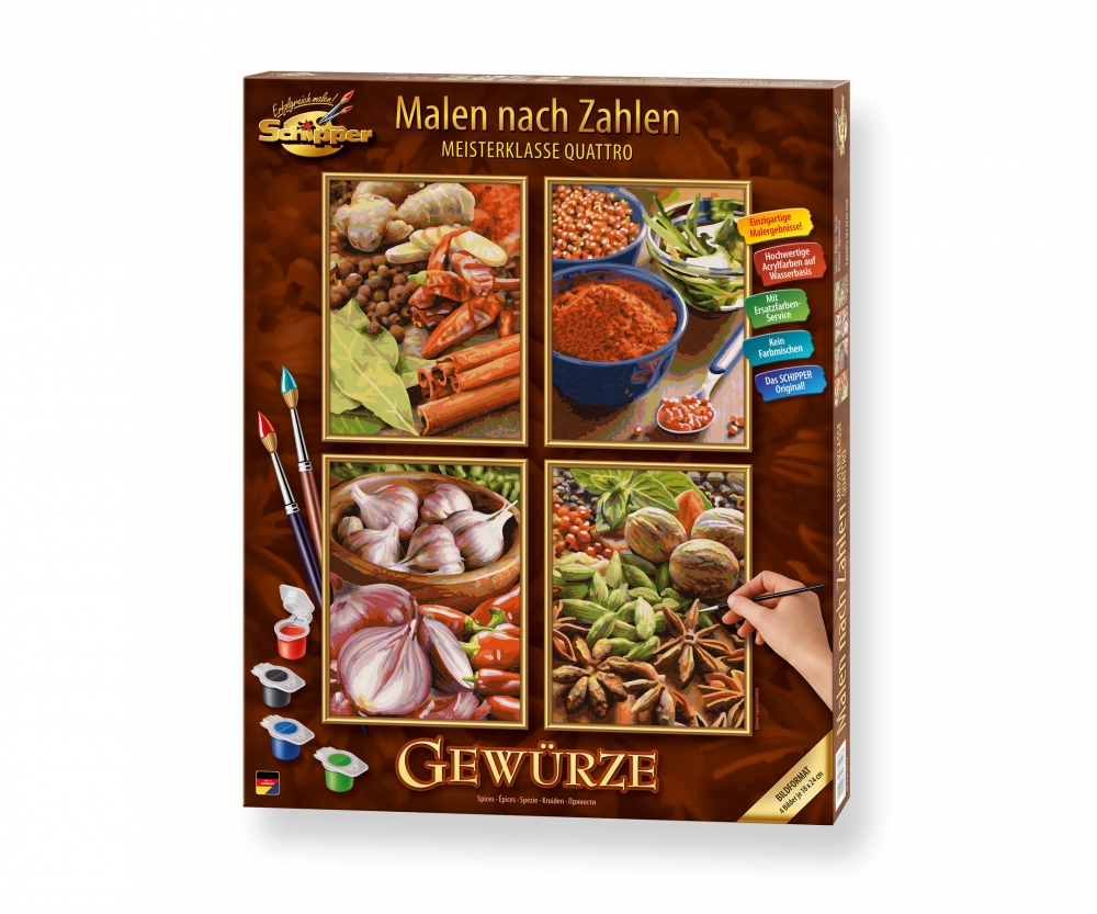 Gewurze Malen Nach Zahlen Quattro 18 X 24 Cm Bildformate Www Malennachzahlen Schipper Com